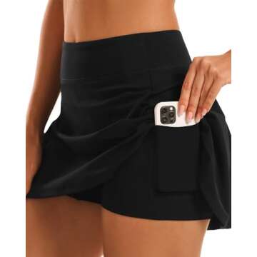 Stelle Women High Waisted Tennis Skirt with Pockets