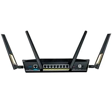 ASUS AX6000 Dual Band WiFi 6 Gaming Router, 8 Ports, Lifetime Security, Adaptive QoS