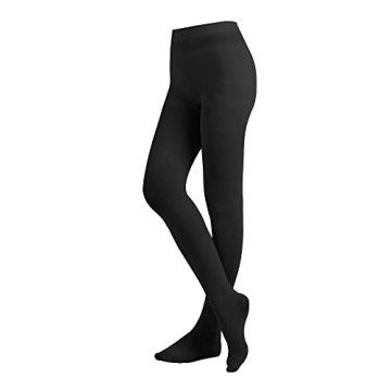 EMEM Apparel Women's Black Opaque Dance Tights for Ultimate Comfort & Fit