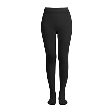 Black Opaque Dance Tights for Women by EMEM Apparel