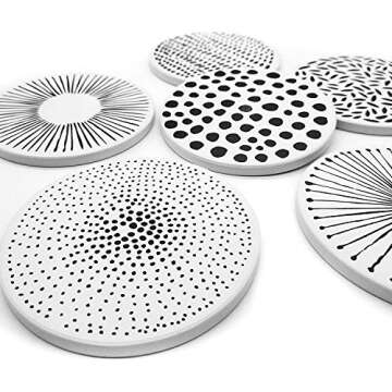 Pandoza Absorbent Coasters - Stylish & Functional Wine Coaster Set