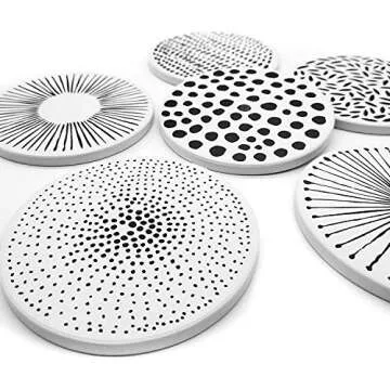 Pandoza Absorbent Coasters - Stylish & Functional Wine Coaster Set