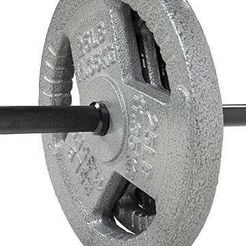 Signature Fitness Standard Barbell Weightlifting Barbell, 300-Pound Capacity, SB5B-PUSH