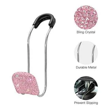 SAVORI Bling Car Headrest Hooks - Stylish Vehicle Holders