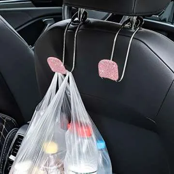 SAVORI Bling Car Headrest Hooks for Stylish Organization