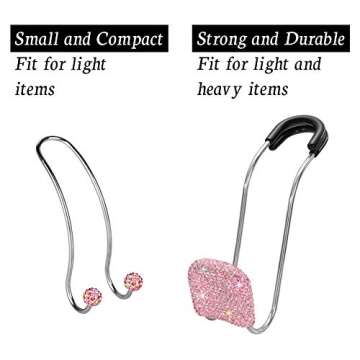 SAVORI Bling Car Headrest Hooks for Stylish Organization