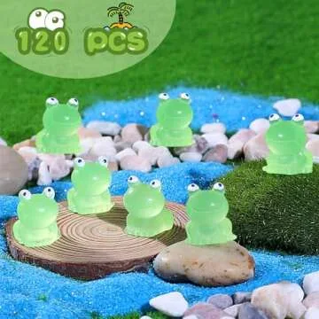 120Pcs Luminous Mini Resin Frogs for Fun Decorations!