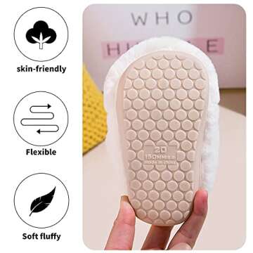 Fadezar Toddler Slippers Girl Boy House Slipper Kids Rabbit Winter Slipper Warm Bunny Slippers Soft ...