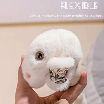 Fadezar Toddler Slippers Girl Boy House Slipper Kids Rabbit Winter Slipper Warm Bunny Slippers Soft Plush Indoor Girls Boys Slipper Cover Heel White 6.5-7.5 toddler CN 150