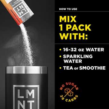 LMNT ELEMENTAL LABS LMNT Zero-Sugar Electrolytes - Lemon Habanero Salt - Hydration Powder Packets | No Artificial Ingredients | Keto & Paleo Friendly | 30 Sticks