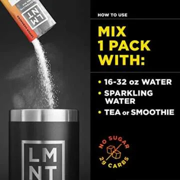 LMNT ELEMENTAL LABS LMNT Zero-Sugar Electrolytes - Lemon Habanero Salt - Hydration Powder Packets | No Artificial Ingredients | Keto & Paleo Friendly | 30 Sticks