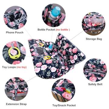 Basumee Shopping Cart Cover for Baby High Chair Seat Cover