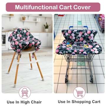 Basumee Shopping Cart Cover for Baby High Chair Seat Cover