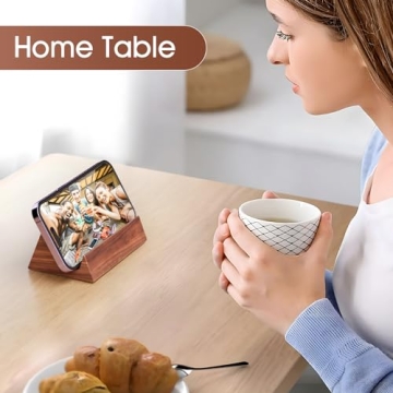 MaxGear Walnut Wood Business Card Holder for Professionals