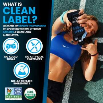 Clean Label Organic Fruit Smoothie Sports Pouches - Healthy Nutrition Drinks, Gluten Free, Caffeine Free, Vegan, Kosher, Convenient Snacks - Banana, Strawberry, & Blueberry Smoothie – 8 Pouch Pack