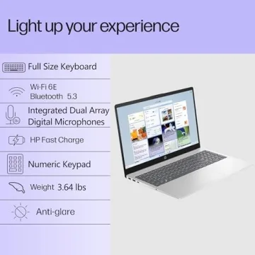 HP 15.6" FHD Laptop - Ideal for Home and Business Use