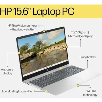HP 15.6" FHD Laptop - Ideal for Home and Business Use