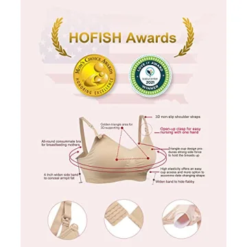 HOFISH Women's Seamless Nursing Bras 3-Pack for Moms