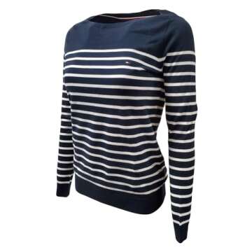 Chic Tommy Hilfiger Women's Stripe Boatneck Sweater
