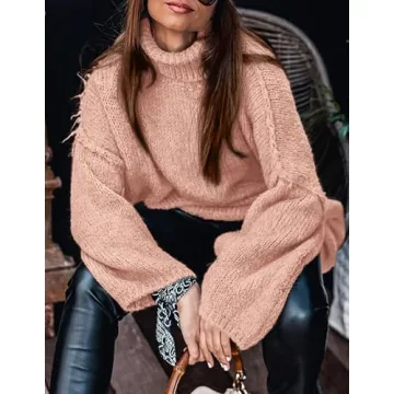 PRETTYGARDEN Women's Turtleneck Sweater - Cozy Chic Style