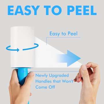 Extra Sticky Lint Roller, Mega Value Set 400 Sheets for Pet Hair Removal, Dog and Cat Lint Remover for Clothes, Furniture, Carpet