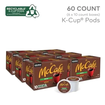 McCafe Premium Roast Decaf Coffee Pods, 60 Count