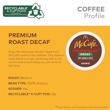 McCafe Premium Roast Decaf Coffee Pods, 60 Count