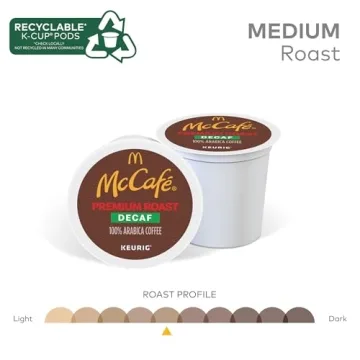 McCafe Premium Roast Decaf Coffee Pods, 60 Count