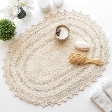 Buy RAJRANG Crochet Cotton Bath Rug for Stylish Comfort