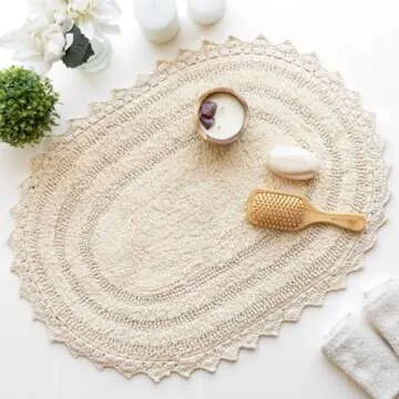 Buy RAJRANG Crochet Cotton Bath Rug for Stylish Comfort