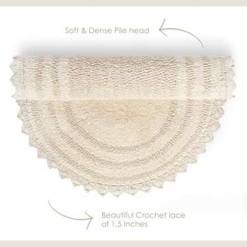Buy RAJRANG Crochet Cotton Bath Rug for Stylish Comfort