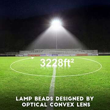 Powerful Juyace 36000LM LED Stadium Lights for Outdoors