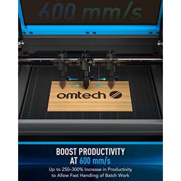 OMTech 60W CO2 Laser Engraver for Wood Glass Acrylic