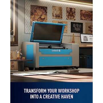 OMTech 60W CO2 Laser Engraver for Wood Glass Acrylic