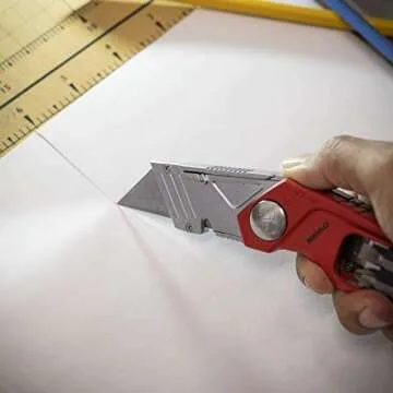 NEIKO 00678A 4-In-1 Folding Utility Knife Box Cutter Knives & Wire Stripper, Tool Hex Bit Holder Utility Work Knife & Bit Storage, Carpet Knife, Heavy Duty Box Cutter, Great work knife for men & women