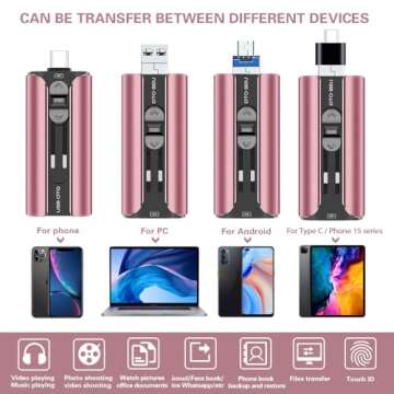 Flash Drive 256GB for iPhone USB Memory Stick Thumb Drives High Speed USB Stick,Photo Stick External...