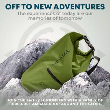 Earth Pak Waterproof Dry Bag - Perfect for Boating and Camping