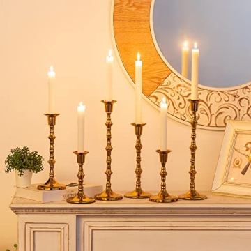 Sziqiqi Gold Candlestick Holders for Taper Candles