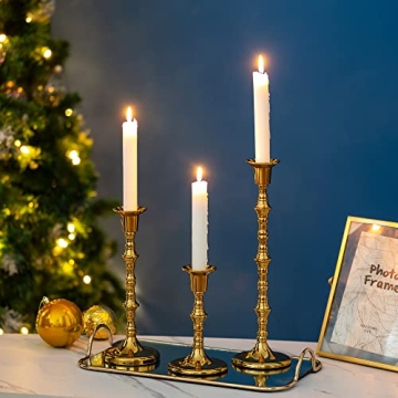 Sziqiqi Gold Candlestick Holders for Taper Candles