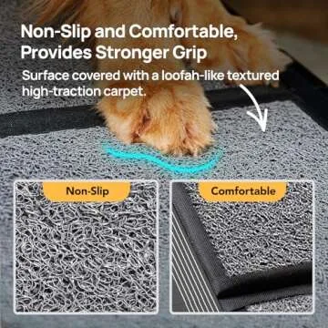 PetThem Dog Ramp for Car 71'' X-Long & 17.2" Wide Folding Pet Ramp Dog Ramps for Large Dogs with Non-Slip Rug Surface Portable Dog Car Ramp for SUV Car & Truck, Outdoor Dog Ramp Up to 250 LBS