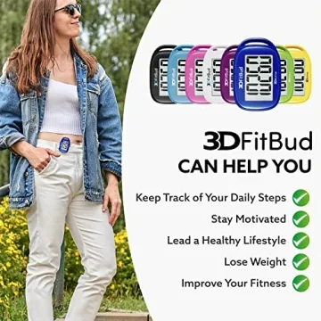 3DFitBud Simple Step Counter – Accurate Pedometer for Easy Walking