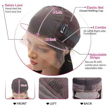 mengkai 13X6 Straight Lace Front Wigs Human Hair Pre Plucked with Baby Hair 13x6 HD Transparent Lace Frontal Wigs Human Hair 180% Density Straight Human Hair Wigs for Women 30 Inch Glueless Wigs