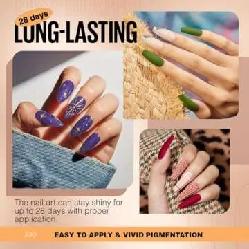 MEFA Dip Powder Nail Kit Pink Blue Purple White Black Red 32 Multi-Colors Dipping Powder with Base T...