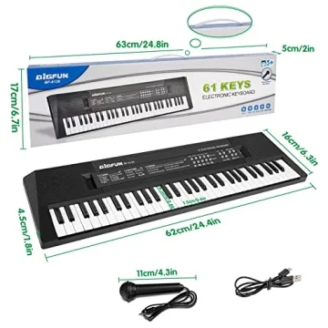 M SANMERSEN Kids Piano Keyboard for Ages 3-12