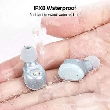 TOZO T6 True Wireless Earbuds Bluetooth 5.3 Headphones Touch Control with Wireless Charging Case IPX8 Waterproof Stereo Earphones in-Ear Built-in Mic Headset Premium Deep Bass 32 EQs via APP