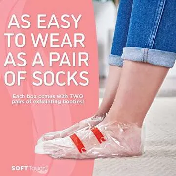 Soft Touch Foot Peel Mask for Soft, Smooth Feet - Pack of 2