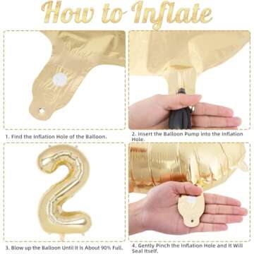 Light Gold Number 2 Balloon for Magical Celebrations