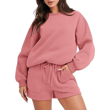 ANRABESS Women 2 Piece Outfits Sweat Shorts Sets 2024 Oversized Casual Lounge Matching Set Sweatsuit...