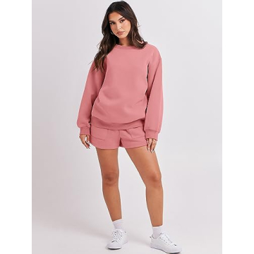 ANRABESS Women Oversized Casual Lounge Tracksuit Set