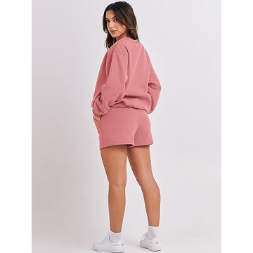 ANRABESS Women Oversized Casual Lounge Tracksuit Set
